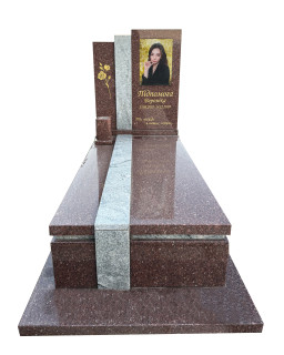 Пам'ятник з Viscount white та токівського граніту
