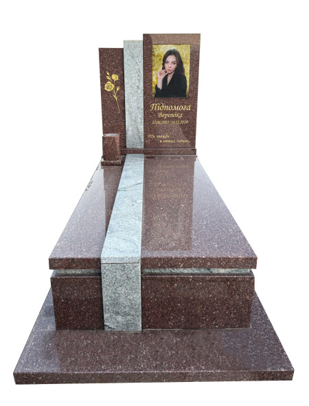 Пам'ятник з Viscount white та токівського граніту