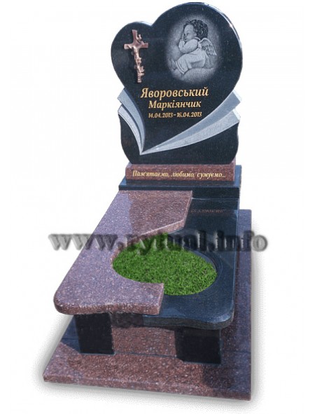 Пам'ятник з токівського та букінського граніту